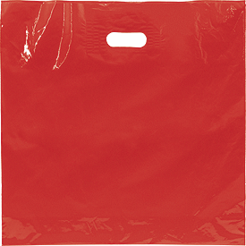 Logo Printing Custom Plastic Patch Handle Shopping Bag